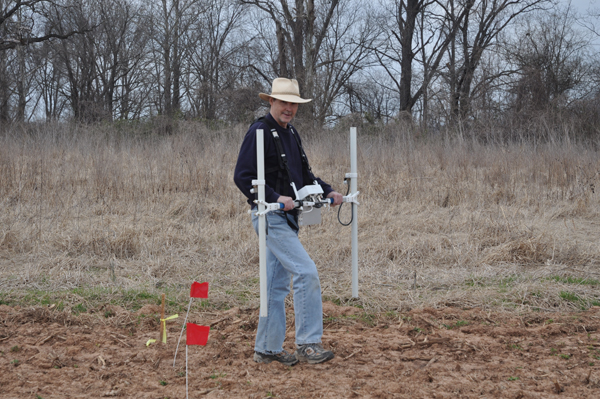 Photo of Jami Lockhart and gradiometer